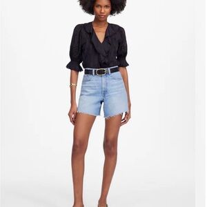 MADEWELL  The Perfect Vintage Mid-Length Jean Short Raw-Hem Edition -sz 31 NQ217